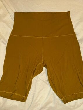 lululemon athletica High-Rise Bike Shorts in Mustard Brown